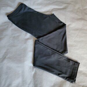 Hue Highrise Leggings Gray Travel Activewear Athleisure Women Size Medium